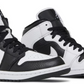 białe czarne dwukolorowe średnie buty air jordan 1 mid homage