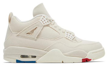 kremowe beżowe niebieskie czerwone buty air jordan 4 blank canvas