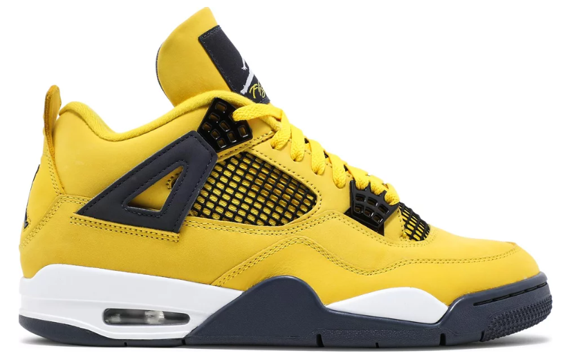 żółte czarne białe szare buty air jordan 4 lightning