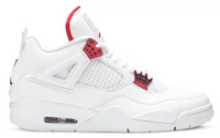 czerwone białe metaliczne buty air jordan 4 metalic pack red