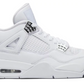 białe kremowe metaliczne srebrne buty air jordan 4 pure money 2017
