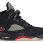 czerwone czarne zamszowe buty air jordan 5 gore tex off noir damskie