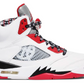 czerwone czarne białe buty air jordan 5 quai 54 w kolaboracji z quai 54