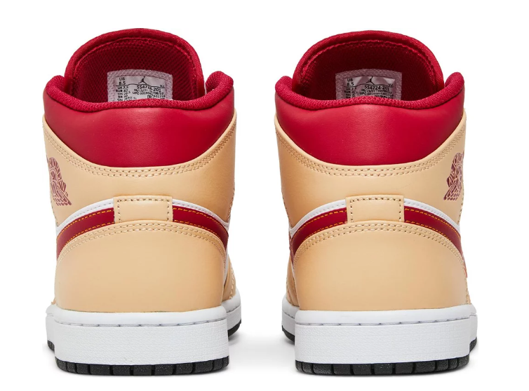 Air Jordan 1 Mid Cardinal Red/Light Curry Cardinal
