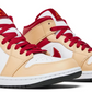 Air Jordan 1 Mid Cardinal Red/Light Curry Cardinal