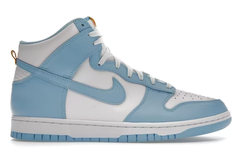 błękitne niebieskie białe żółte nike dunk high blue chill