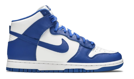 niebieskie granatowe białe wysokie buty nike dunk high kentucky