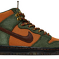 zielone brązowe czarne wysokie buty nike dunk high sb pass port work boots w kolaboracji z pass port