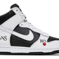 czarne białe czerwone wysokie buty w serce nike dunk high sb supreme by any means black