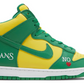 zielone białe żółte czerwone w serce wysokie buty nike dunk high sb supreme by any means brazil