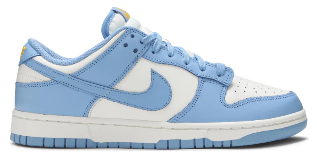 białe niebiskie żółte baby blue niskie buty nike dunk low coast