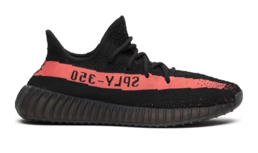 czarne czerwone buty adidas yeezy boost 350 v2 red stripe core red w kolaboracji z kanye west