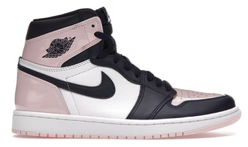 różowe białe czarne błyszczące buty air jordan 1 hight atmosphere bubble gum
