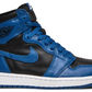 czarne niebieskie granatowe białe wysokie air jordan 1 high marina blue