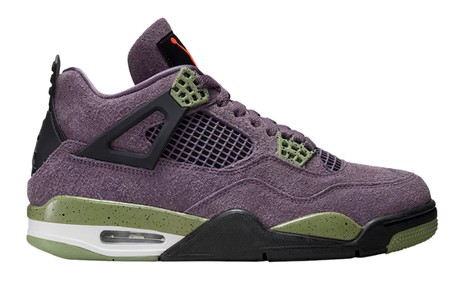 fioletowe czarne białe oliwkowe buty air jordan 4 canyon purple