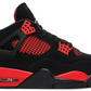 czerwone czarne białe zamszowe buty air jordan 4 red thunder