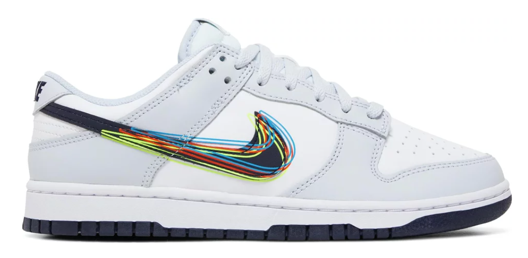 szare białe czarne kolorowe niskie buty nike dunk low 3d