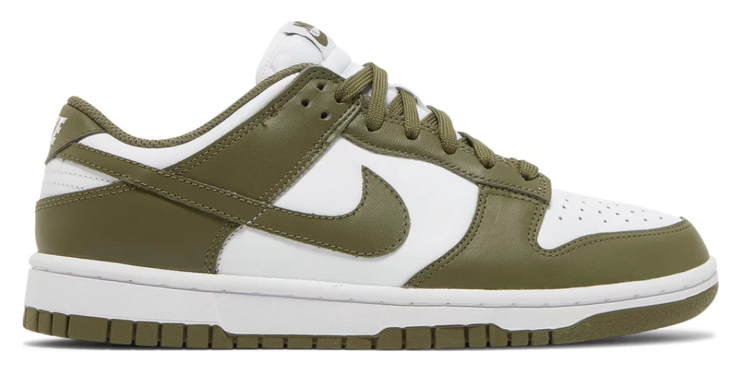 białe oliwkowe niskie buty nike dunk low medium olive